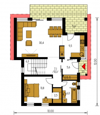 Floor plan of ground floor - TREND 294